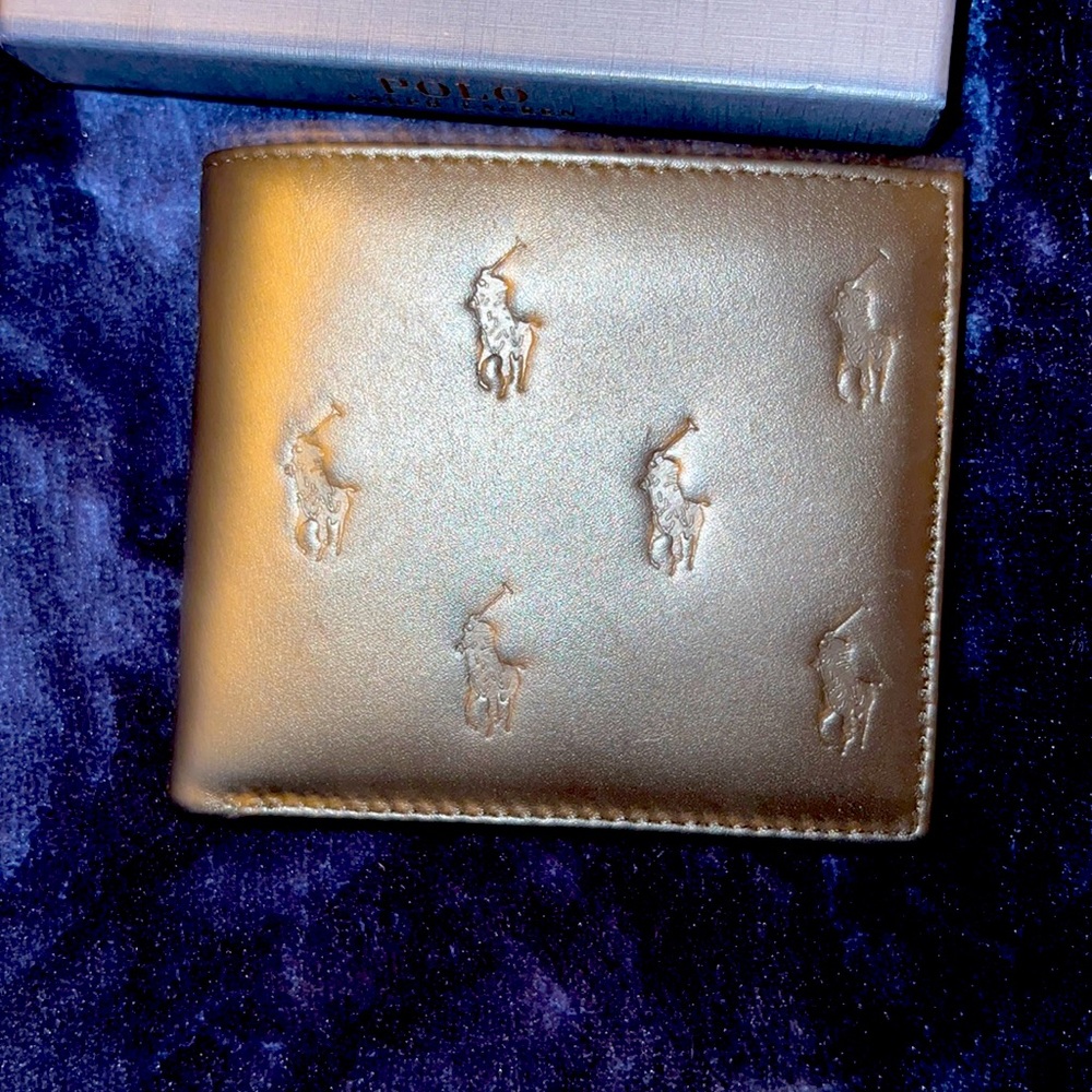 POLO WALLET Authentic Black Leather B…